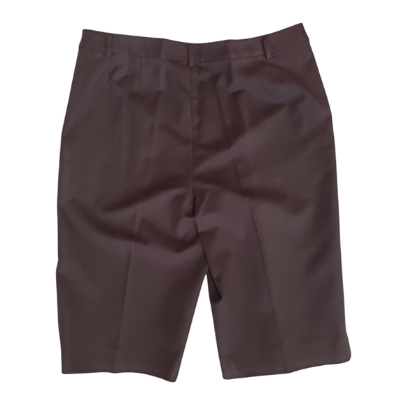 Saint John Dark Brown Long Shorts, With Pockets And Belt Loops Size 16 - Picture 2 of 5